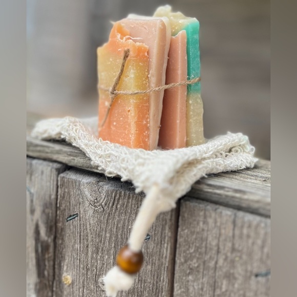 Handcrafted, my Me ❤️ Sisal Bag with Soap Ends. Variety pack. - Picture 2 of 3